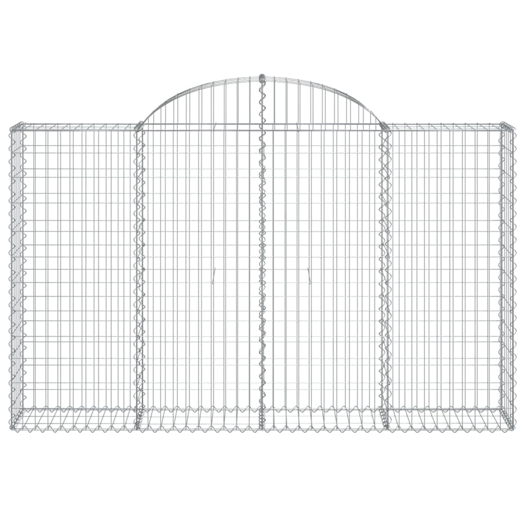 vidaXL Συρματοκιβώτια Τοξωτά 7 τεμ. 200x30x120/140 εκ. Γαλβαν. Ατσάλι