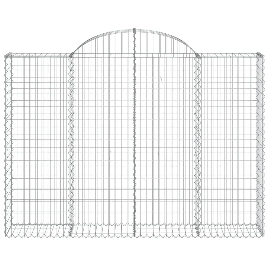 vidaXL Συρματοκιβώτια Τοξωτά 8 τεμ. 200x30x140/160 εκ. Γαλβαν. Ατσάλι