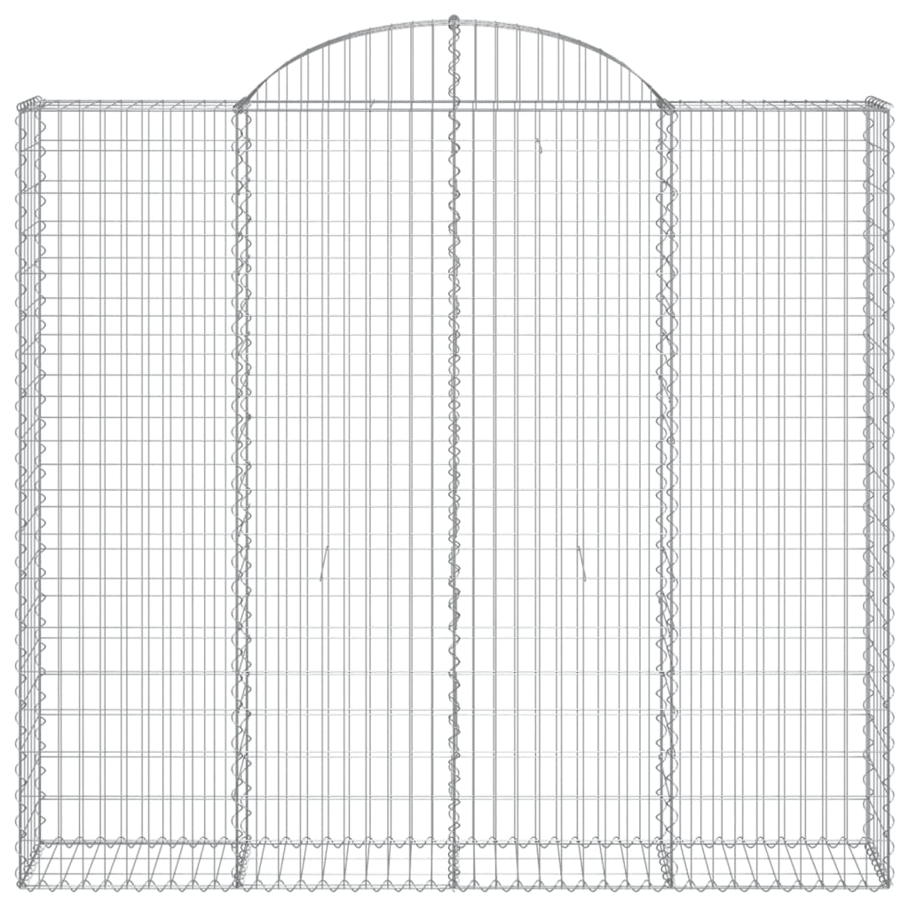 vidaXL Συρματοκιβώτια Τοξωτά 3 τεμ. 200x30x180/200 εκ. Γαλβαν. Ατσάλι
