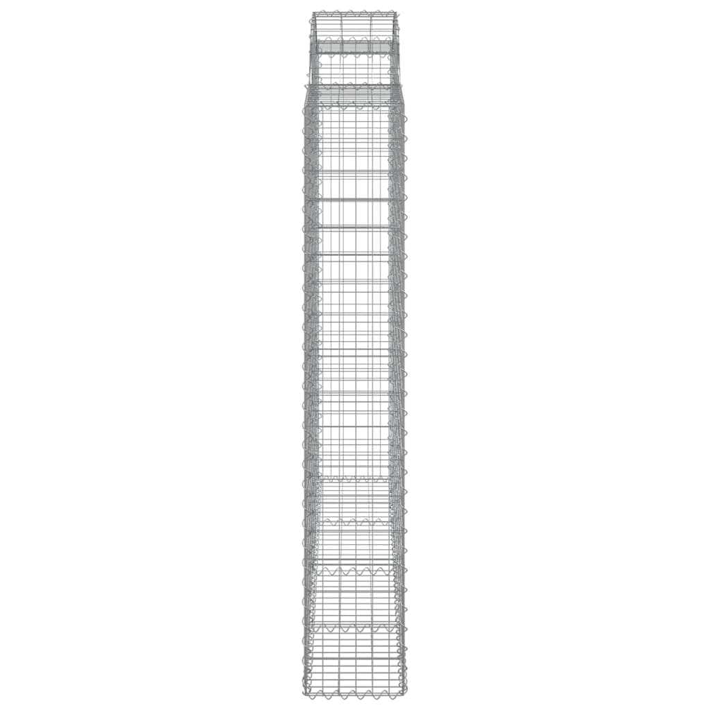 vidaXL Συρματοκιβώτια Τοξωτά 4 τεμ. 200x30x180/200 εκ. Γαλβαν. Ατσάλι
