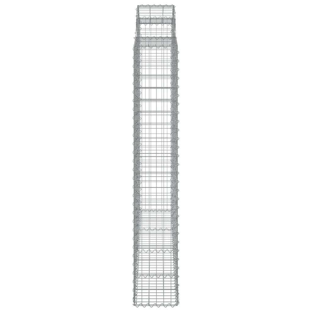 vidaXL Συρματοκιβώτια Τοξωτά 5 τεμ. 200x30x180/200 εκ. Γαλβαν. Ατσάλι