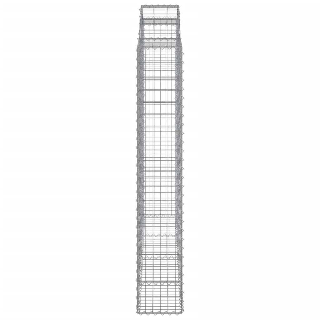 vidaXL Συρματοκιβώτια Τοξωτά 6 τεμ. 200x30x180/200 εκ. Γαλβαν. Ατσάλι