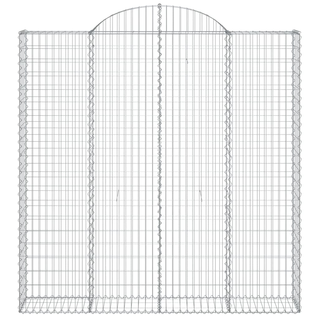 vidaXL Συρματοκιβώτια Τοξωτά 6 τεμ. 200x30x200/220 εκ. Γαλβαν. Ατσάλι