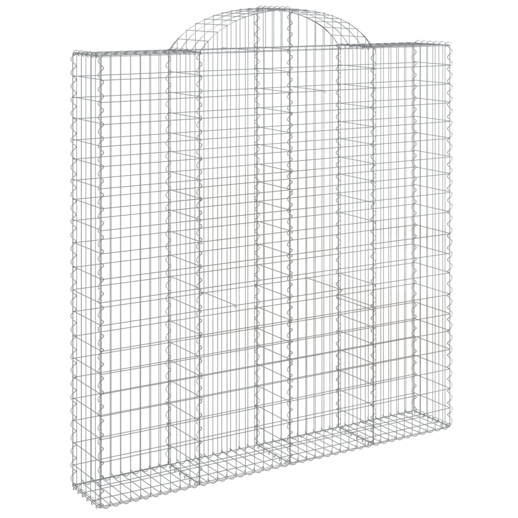 vidaXL Συρματοκιβώτια Τοξωτά 7 τεμ. 200x30x200/220 εκ. Γαλβαν. Ατσάλι