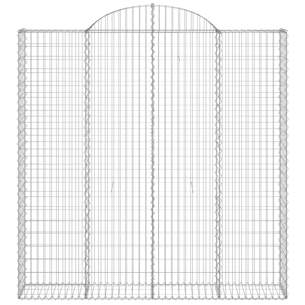 vidaXL Συρματοκιβώτια Τοξωτά 7 τεμ. 200x30x200/220 εκ. Γαλβαν. Ατσάλι