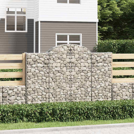 vidaXL Συρματοκιβώτια Τοξωτά 5 τεμ. 200x50x140/160 εκ. Γαλβαν. Ατσάλι