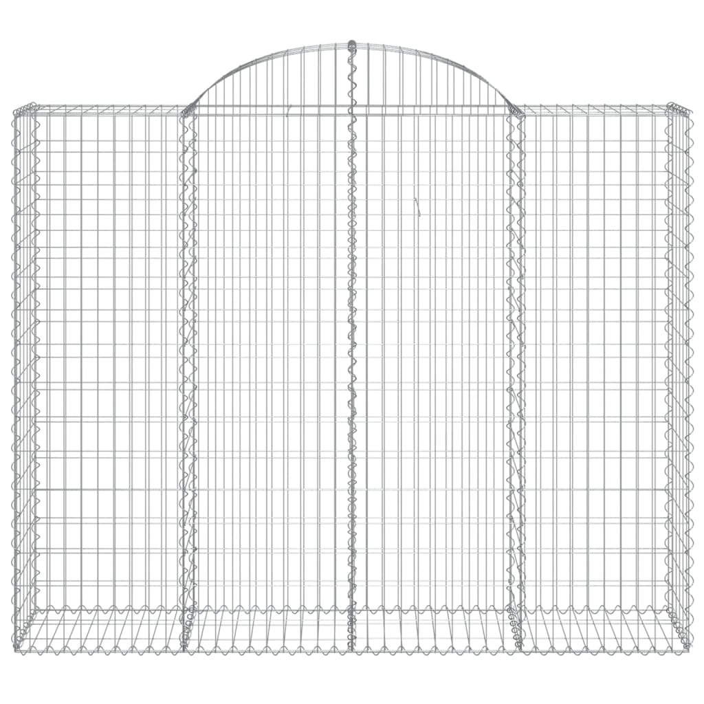 vidaXL Συρματοκιβώτια Τοξωτά 2 τεμ. 200x50x160/180 εκ. Γαλβαν. Ατσάλι