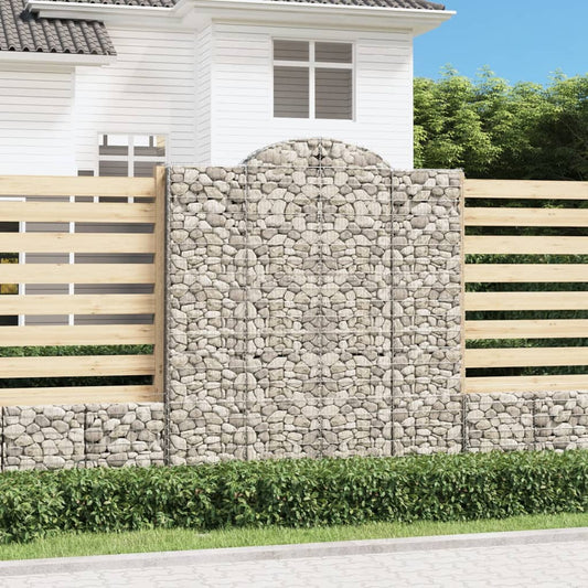 vidaXL Συρματοκιβώτια Τοξωτά 5 τεμ. 200x50x220/240 εκ. Γαλβαν. Ατσάλι