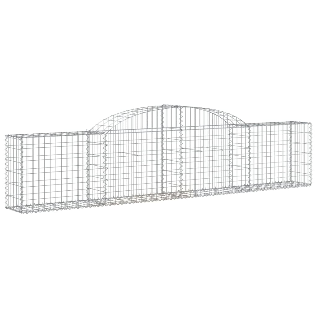 vidaXL Συρματοκιβώτια Τοξωτά 17 τεμ. 300x30x60/80 εκ. Γαλβαν. Ατσάλι