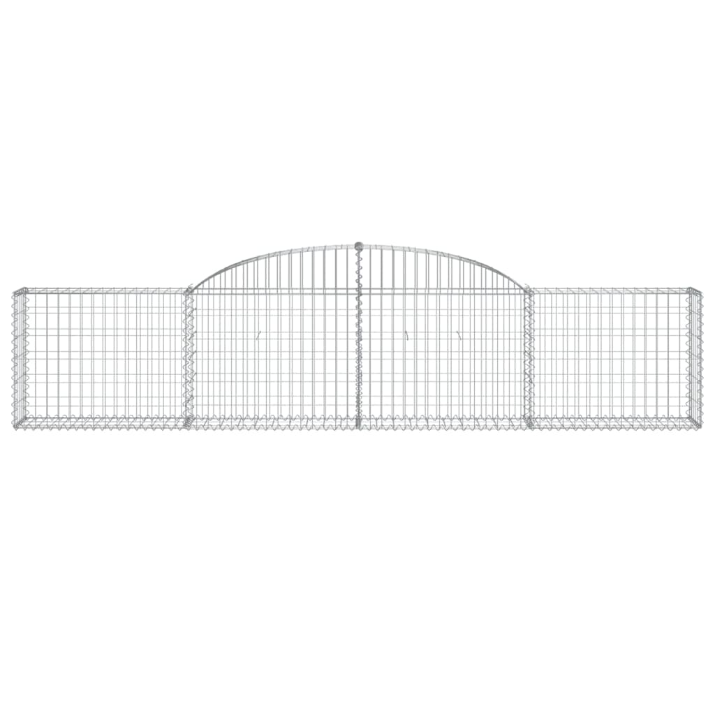 vidaXL Συρματοκιβώτια Τοξωτά 17 τεμ. 300x30x60/80 εκ. Γαλβαν. Ατσάλι