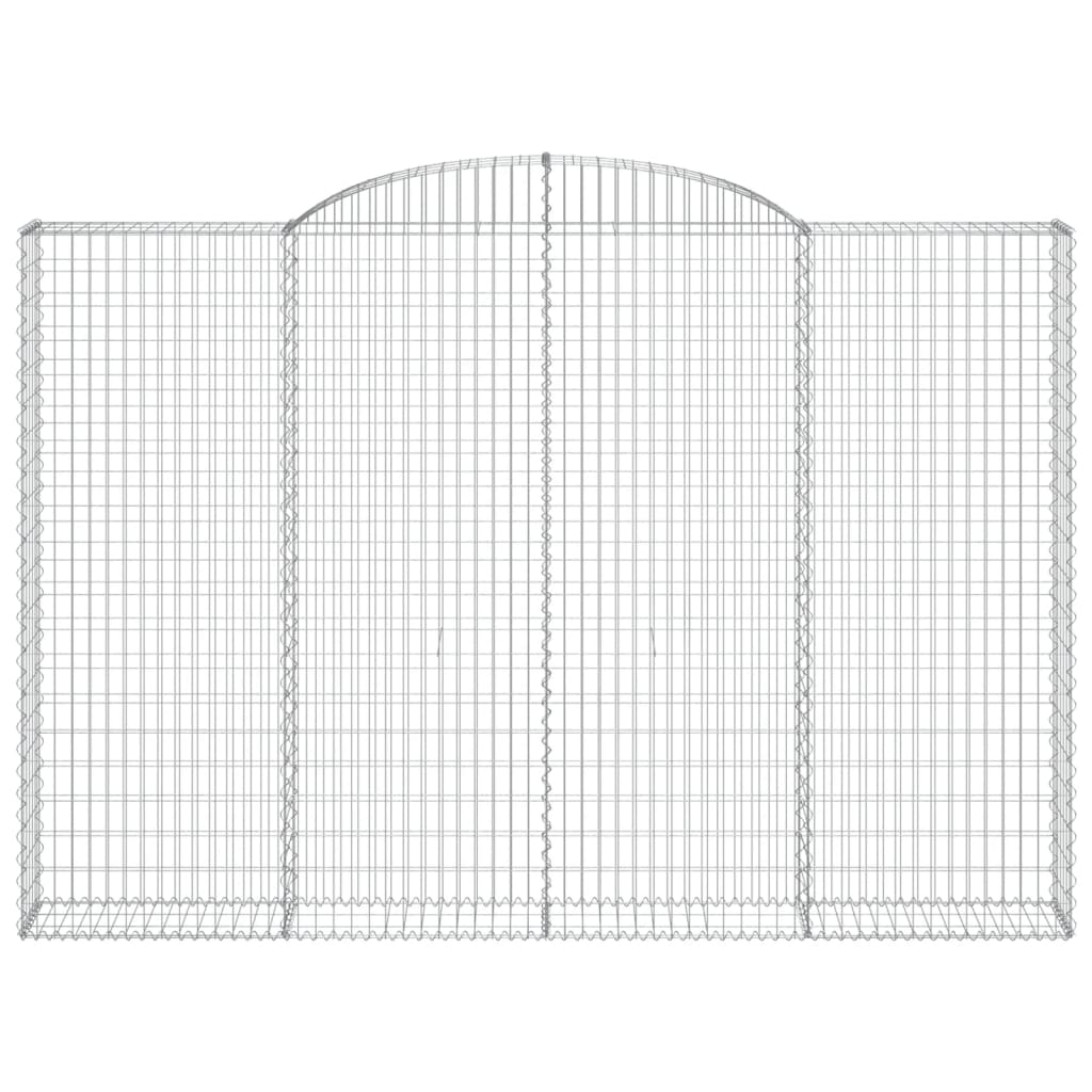 vidaXL Συρματοκιβώτια Τοξωτά 2 τεμ. 300x30x200/220 εκ. Γαλβαν. Ατσάλι