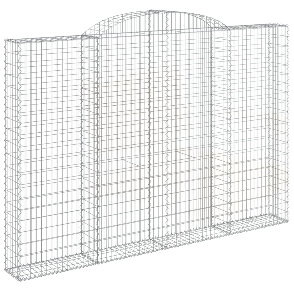 vidaXL Συρματοκιβώτια Τοξωτά 4 τεμ. 300x30x200/220 εκ. Γαλβαν. Ατσάλι