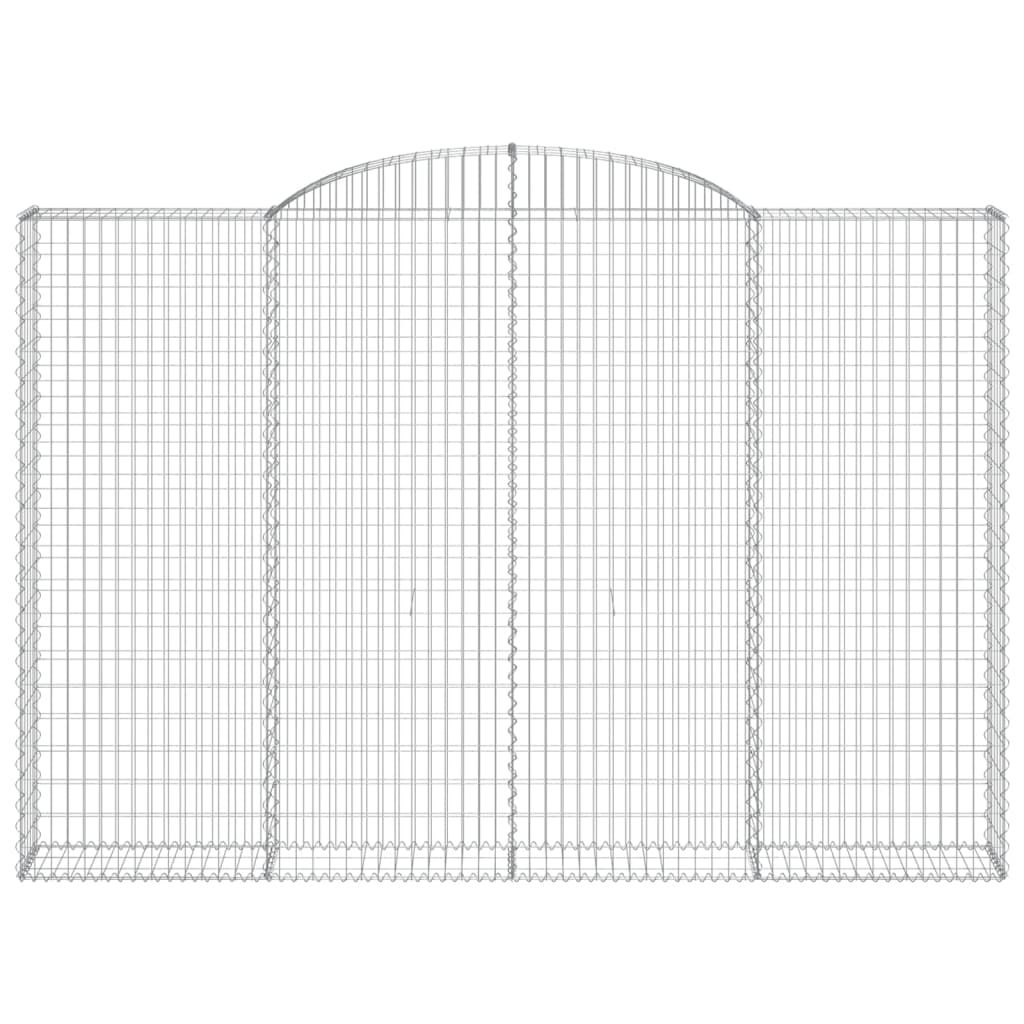 vidaXL Συρματοκιβώτια Τοξωτά 4 τεμ. 300x30x200/220 εκ. Γαλβαν. Ατσάλι