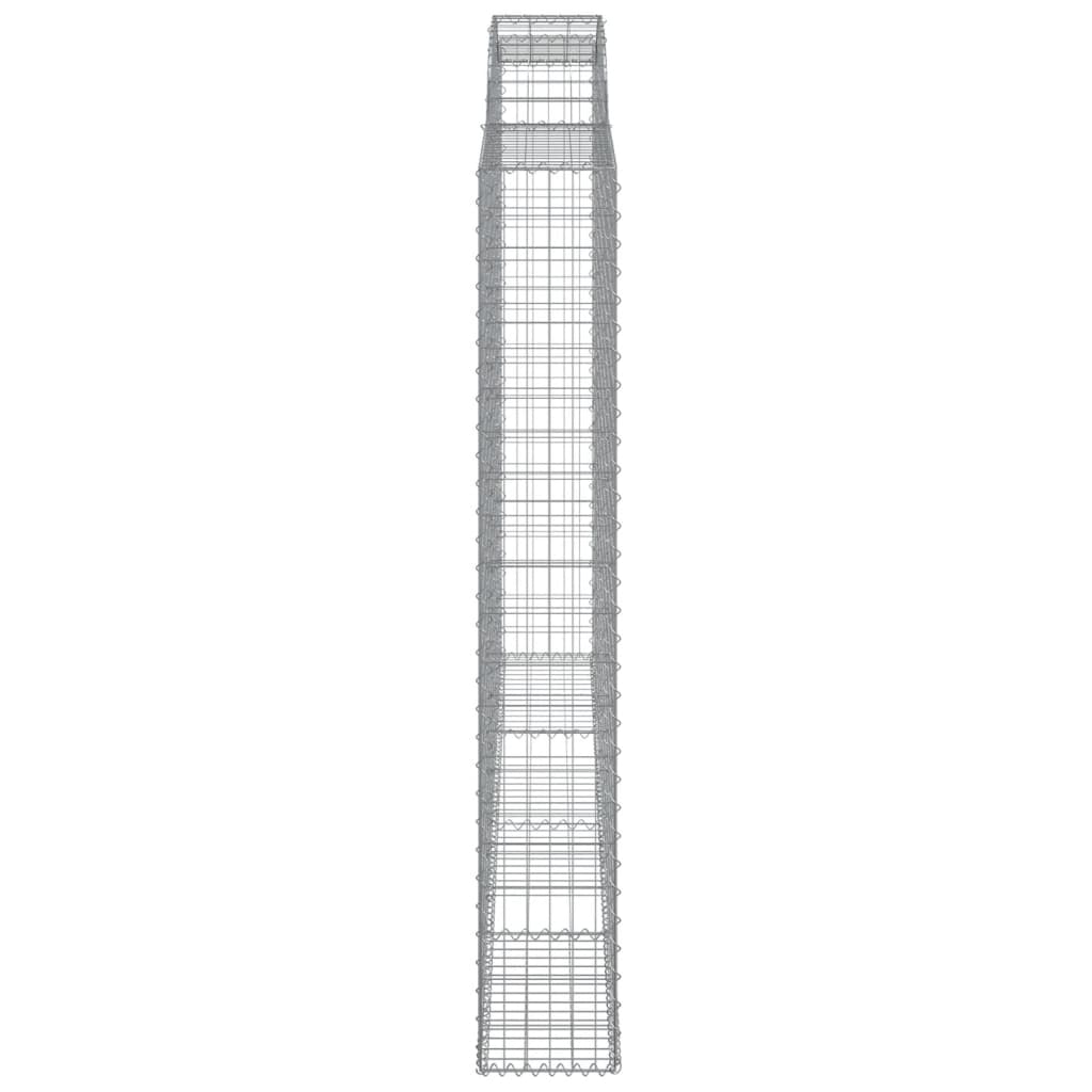 vidaXL Συρματοκιβώτια Τοξωτά 5 τεμ. 300x30x200/220 εκ. Γαλβαν. Ατσάλι