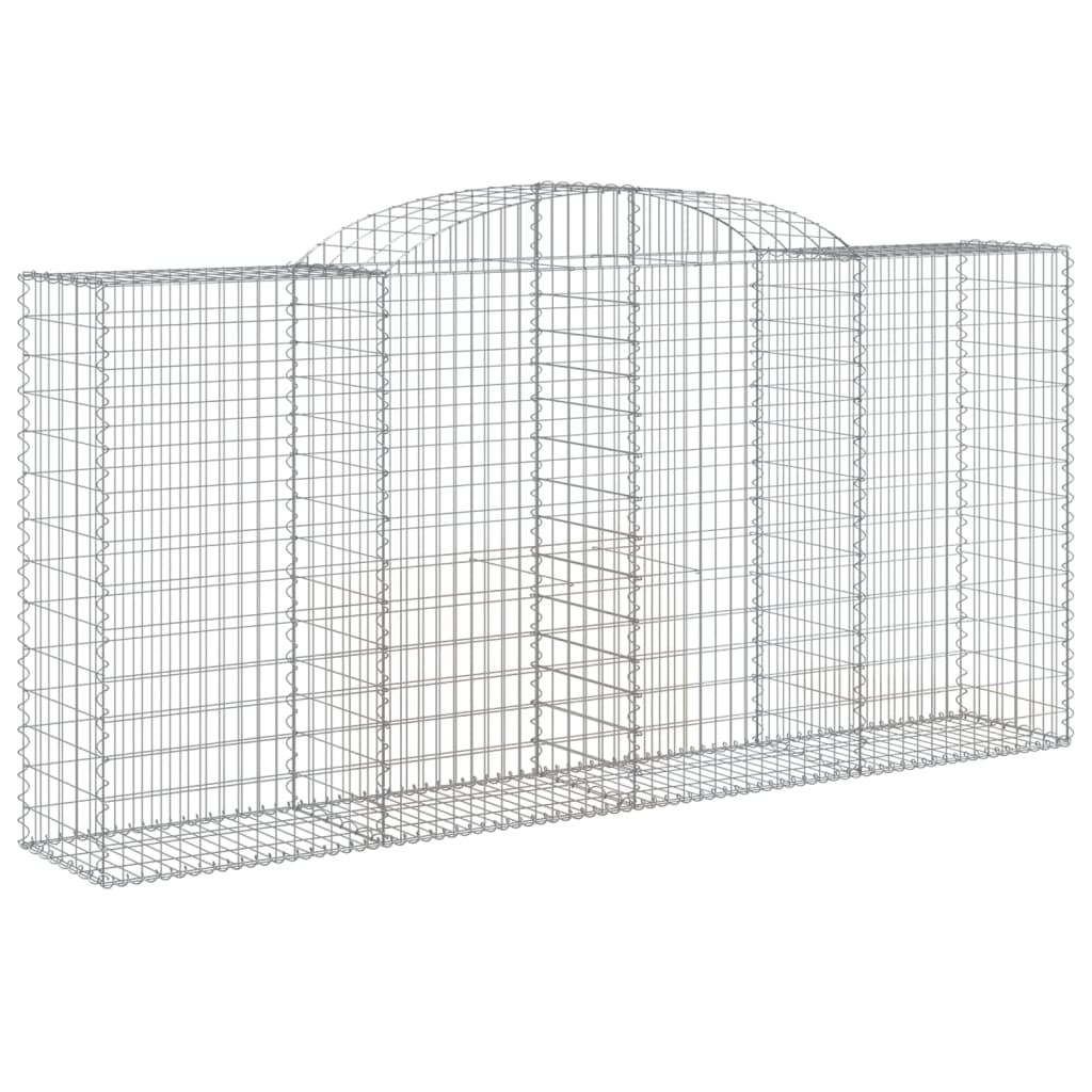 vidaXL Συρματοκιβώτια Τοξωτά 15 τεμ. 300x50x140/160 εκ. Γαλβαν. Ατσάλι