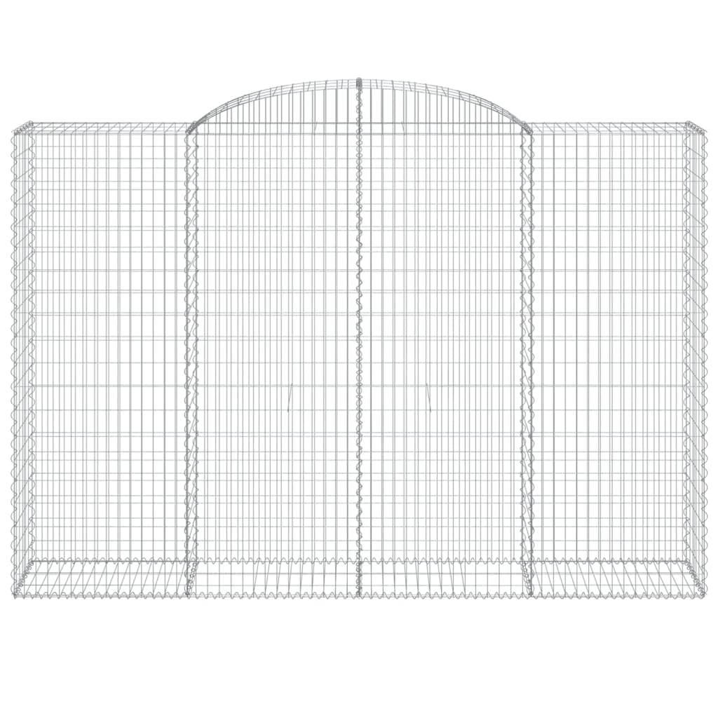 vidaXL Συρματοκιβώτια Τοξωτά 10 τεμ. 300x50x200/220 εκ. Γαλβαν. Ατσάλι