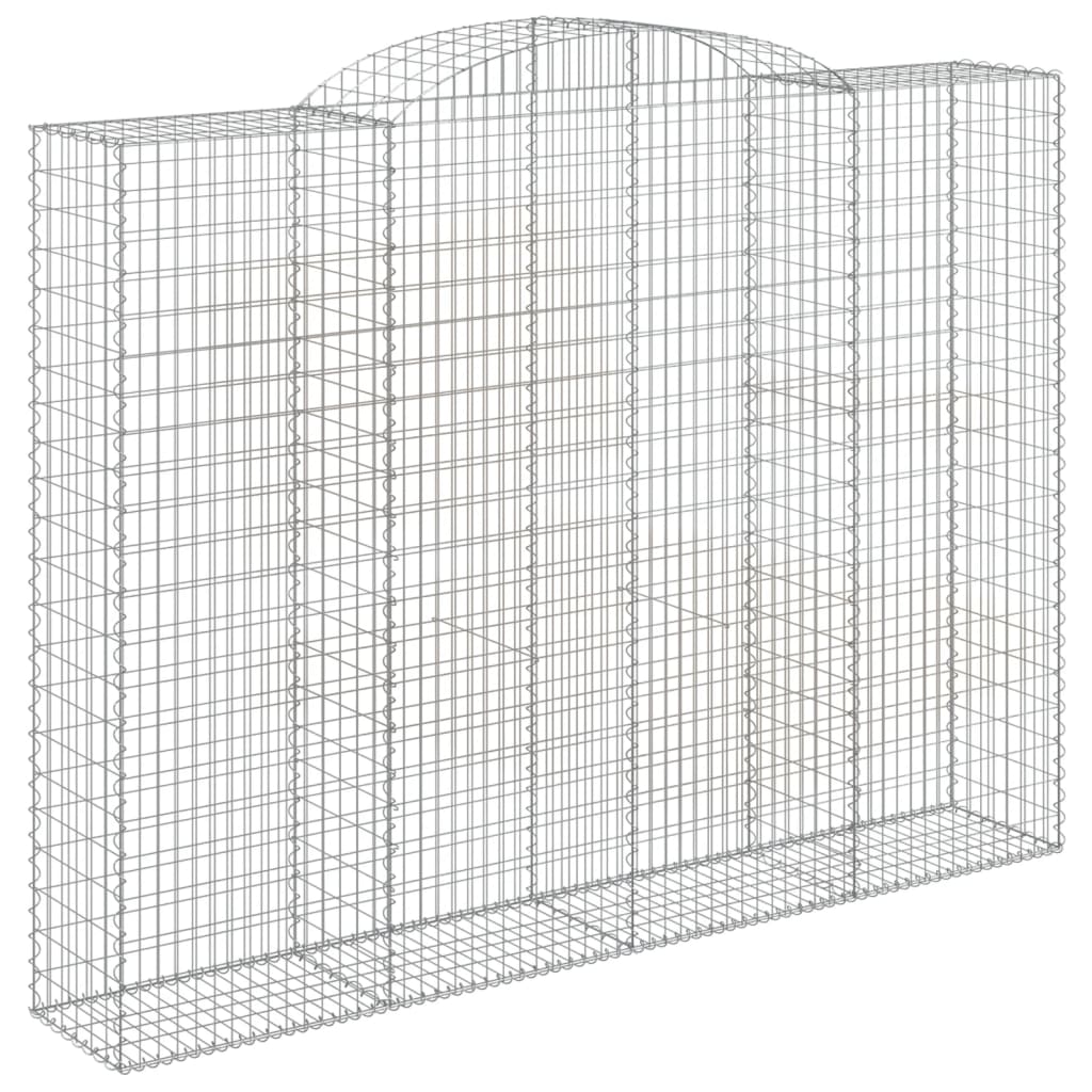 vidaXL Συρματοκιβώτια Τοξωτά 7 τεμ. 300x50x220/240 εκ. Γαλβαν. Ατσάλι