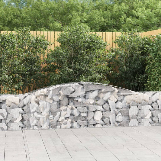 vidaXL Συρματοκιβώτια Τοξωτά 10 τεμ. 400x30x60/80 εκ. Γαλβαν. Ατσάλι