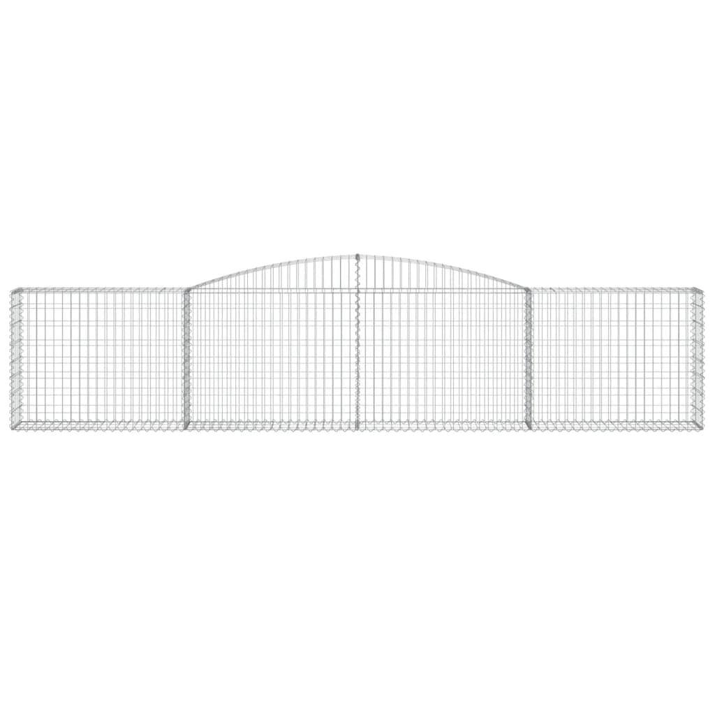 vidaXL Συρματοκιβώτια Τοξωτά 9 τεμ. 400x30x80/100 εκ. Γαλβαν. Ατσάλι