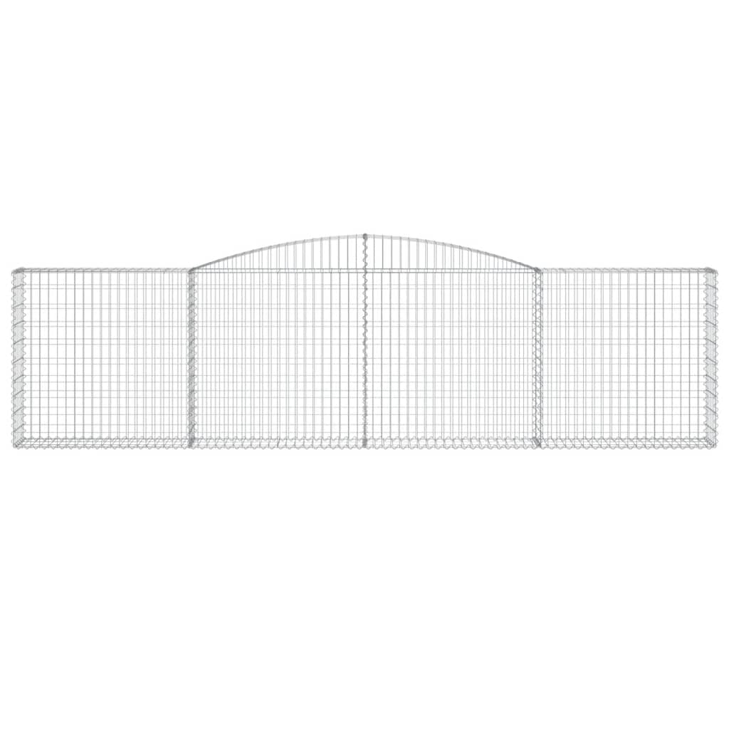 vidaXL Συρματοκιβώτια Τοξωτά 6 τεμ. 400x30x100/120 εκ. Γαλβαν. Ατσάλι