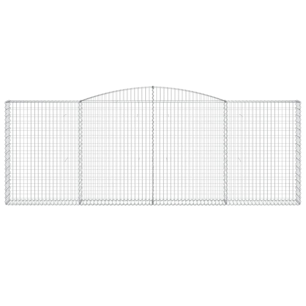 vidaXL Συρματοκιβώτια Τοξωτά 2 τεμ. 400x30x140/160 εκ. Γαλβαν. Ατσάλι