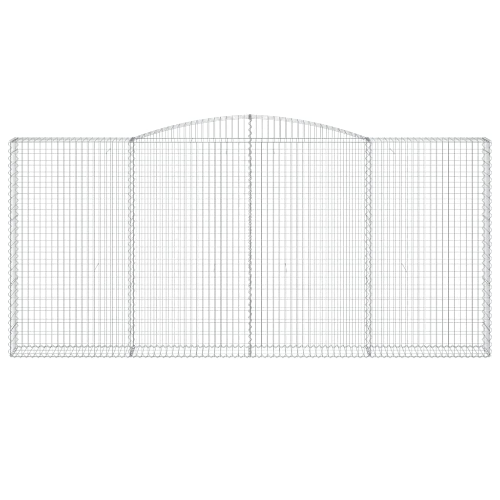 vidaXL Συρματοκιβώτια Τοξωτά 3 τεμ. 400x30x180/200 εκ. Γαλβαν. Ατσάλι