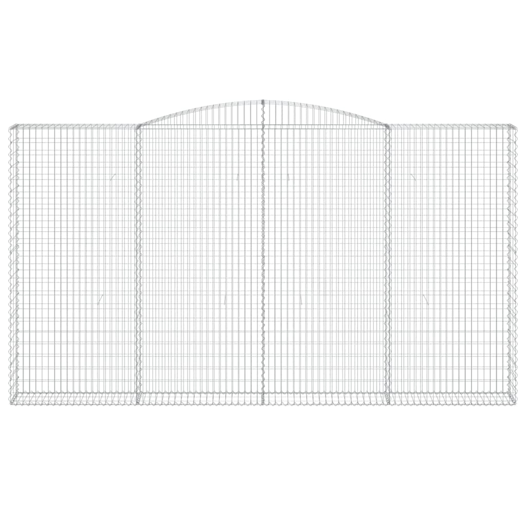 vidaXL Συρματοκιβώτια Τοξωτά 3 τεμ. 400x30x220/240 εκ. Γαλβαν. Ατσάλι