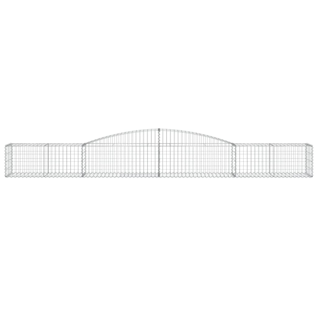 vidaXL Συρματοκιβώτια Τοξωτά 4 τεμ. 400x50x40/60 εκ. Γαλβαν. Ατσάλι