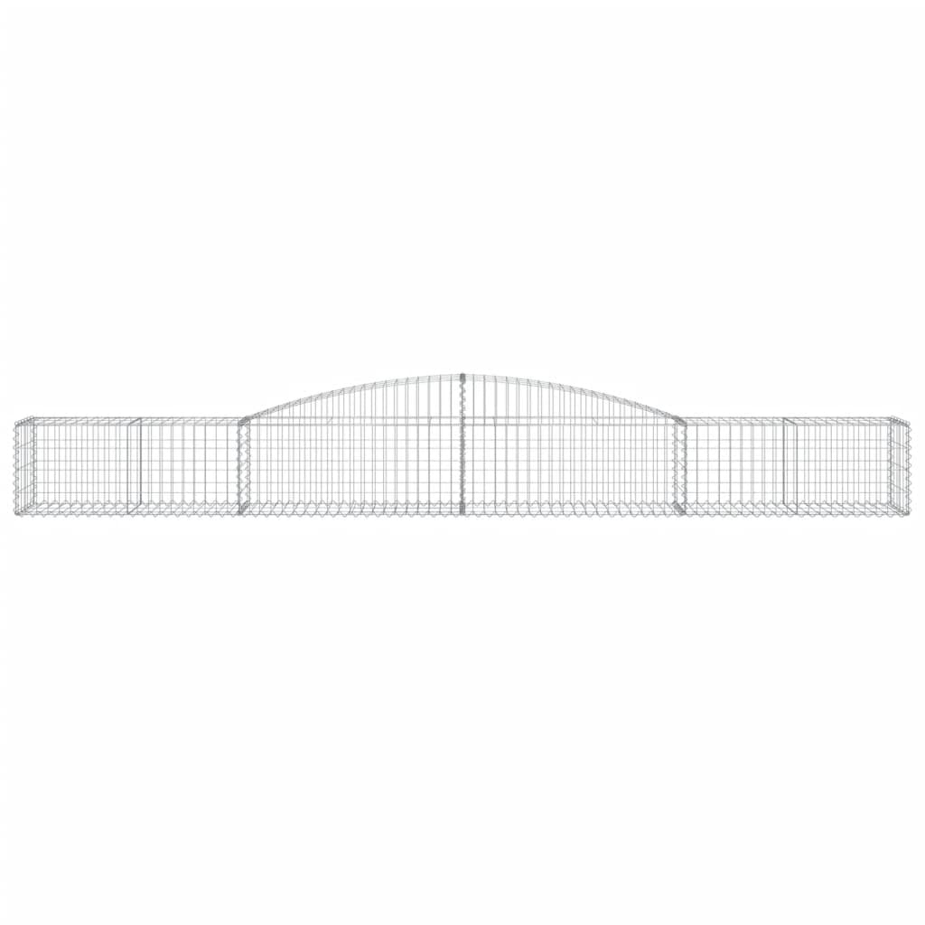 vidaXL Συρματοκιβώτια Τοξωτά 8 τεμ. 400x50x40/60 εκ. Γαλβαν. Ατσάλι