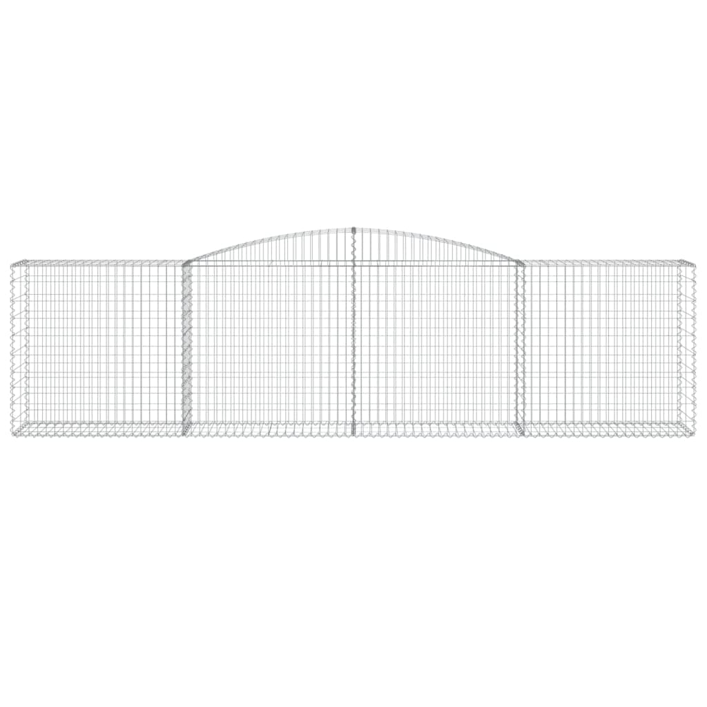 vidaXL Συρματοκιβώτια Τοξωτά 8 τεμ. 400x50x100/120 εκ. Γαλβαν. Ατσάλι