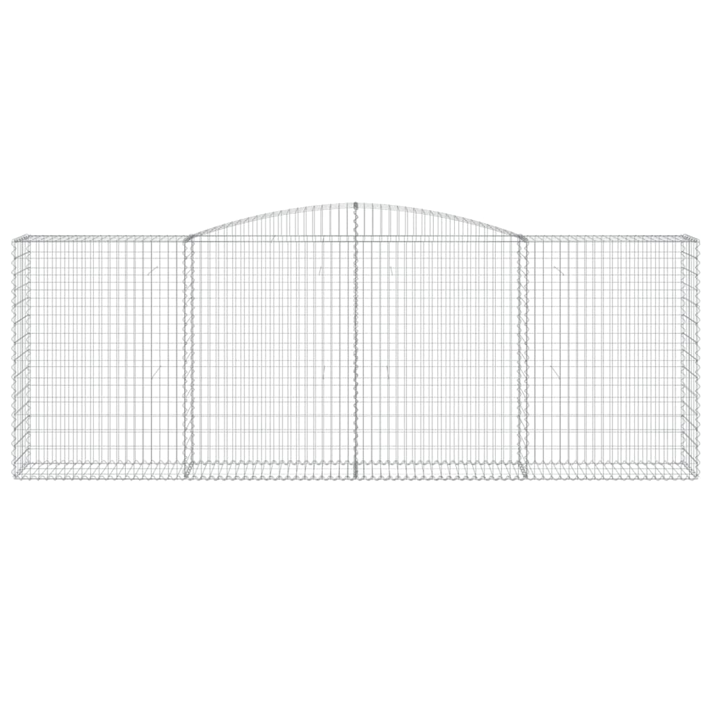 vidaXL Συρματοκιβώτια Τοξωτά 6 τεμ. 400x50x140/160 εκ. Γαλβαν. Ατσάλι