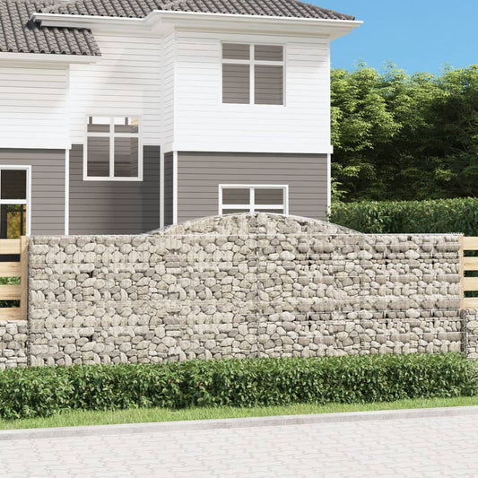vidaXL Συρματοκιβώτια Τοξωτά 25 τεμ. 400x50x140/160 εκ. Γαλβαν. Ατσάλι