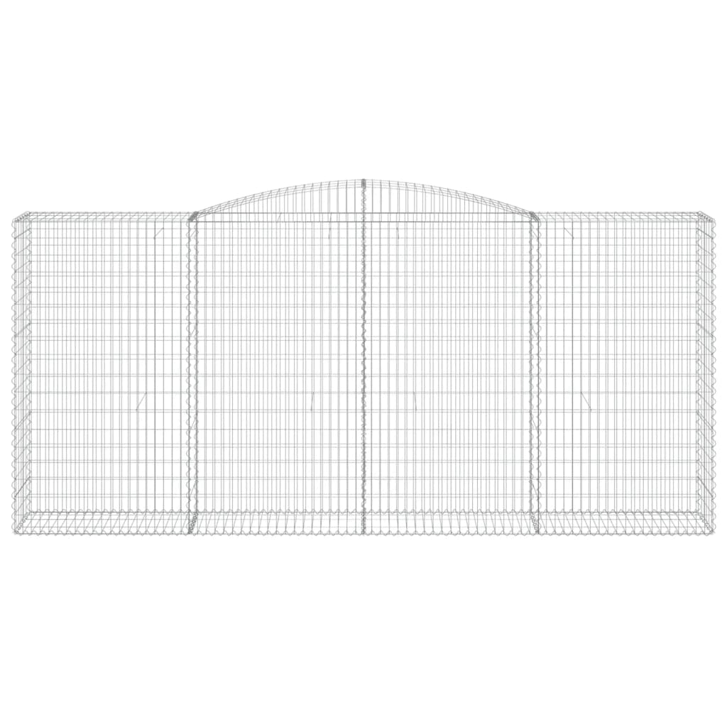 vidaXL Συρματοκιβώτια Τοξωτά 2 τεμ. 400x50x180/200 εκ. Γαλβαν. Ατσάλι