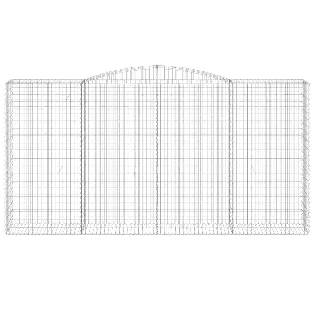vidaXL Συρματοκιβώτια Τοξωτά 10 τεμ. 400x50x200/220 εκ. Γαλβαν. Ατσάλι