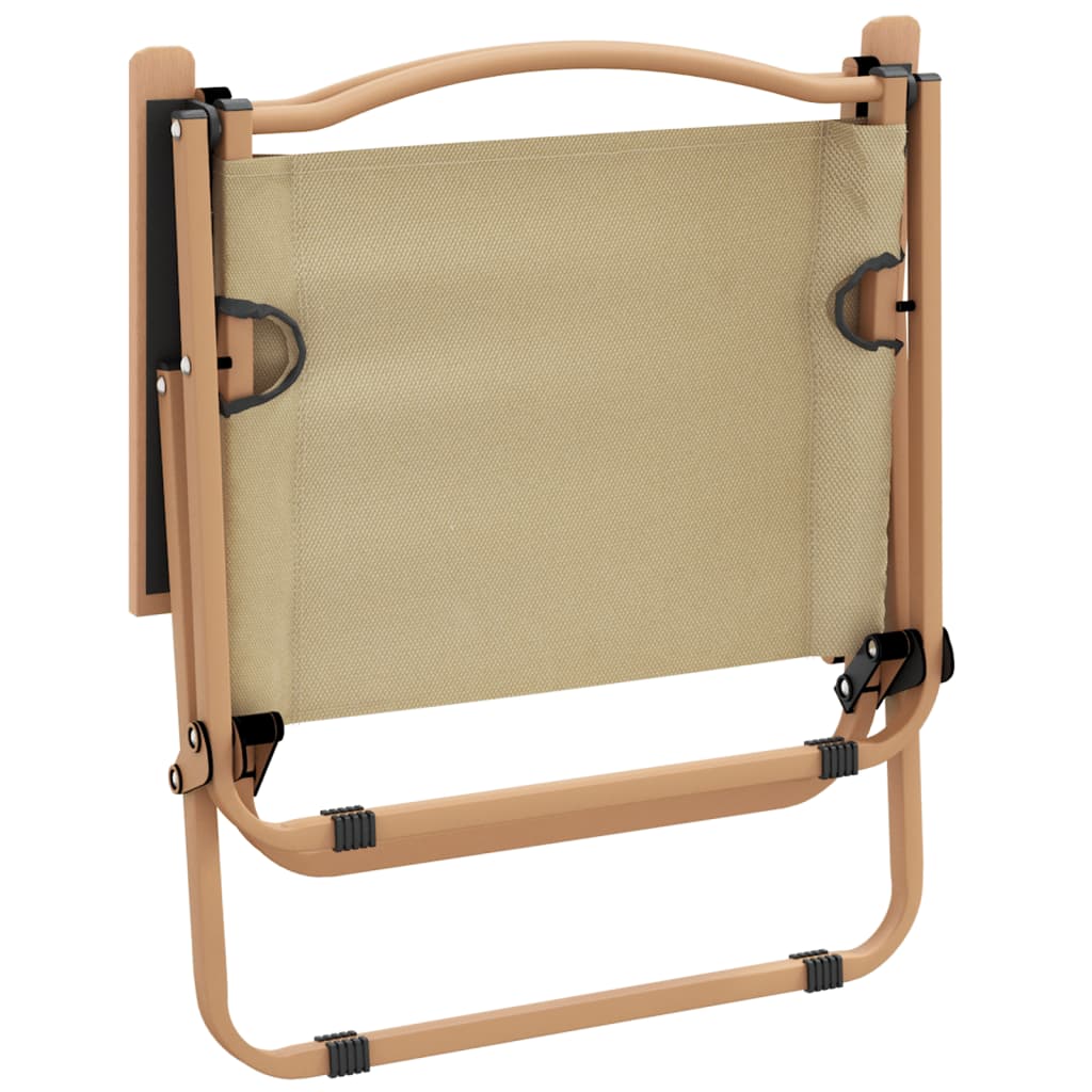 vidaXL Καρέκλες Κάμπινγκ 2 τεμ. Μπεζ 54 x 43 x 59 εκ. Ύφασμα Oxford