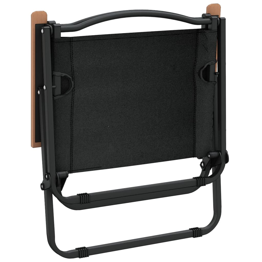 vidaXL Καρέκλες Κάμπινγκ 2 τεμ. Μαύρες 54 x 43 x 59 εκ. Ύφασμα Oxford