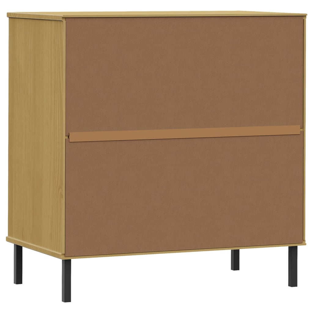 vidaXL Ντουλάπι OSLO με 3 Συρτάρια Καφέ 77 x 40 x 79,5 εκ. Μασίφ Ξύλο