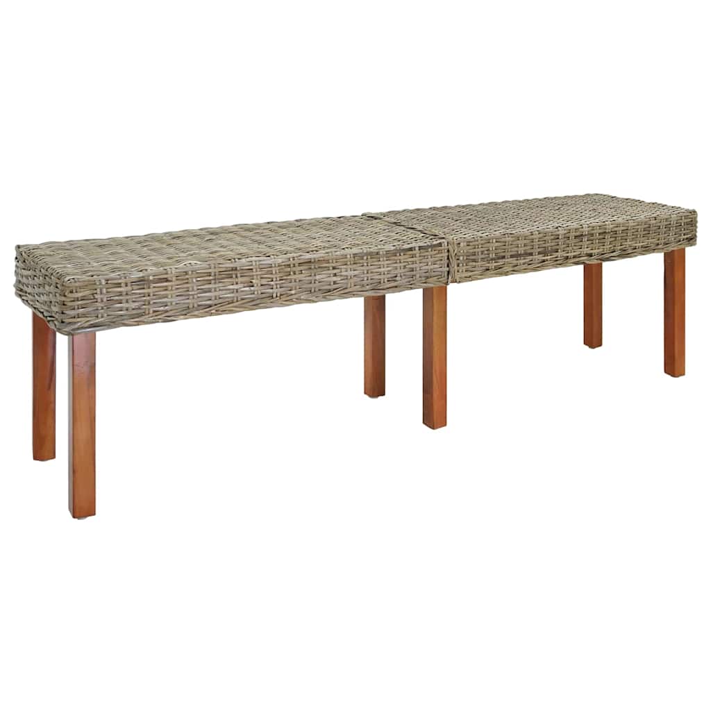 vidaXL παγκάκι Μπεζ 160 x 35 x 45 cm Μασίφ ξύλο μάνγκο