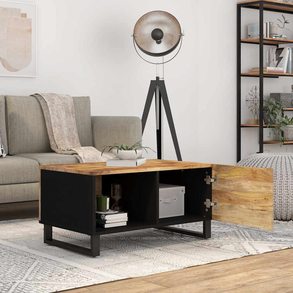 vidaXL Τραπεζάκι Σαλονιού 80x50x40 εκ. Μασίφ Ξύλο Μάνγκο & Επεξ. Ξύλο