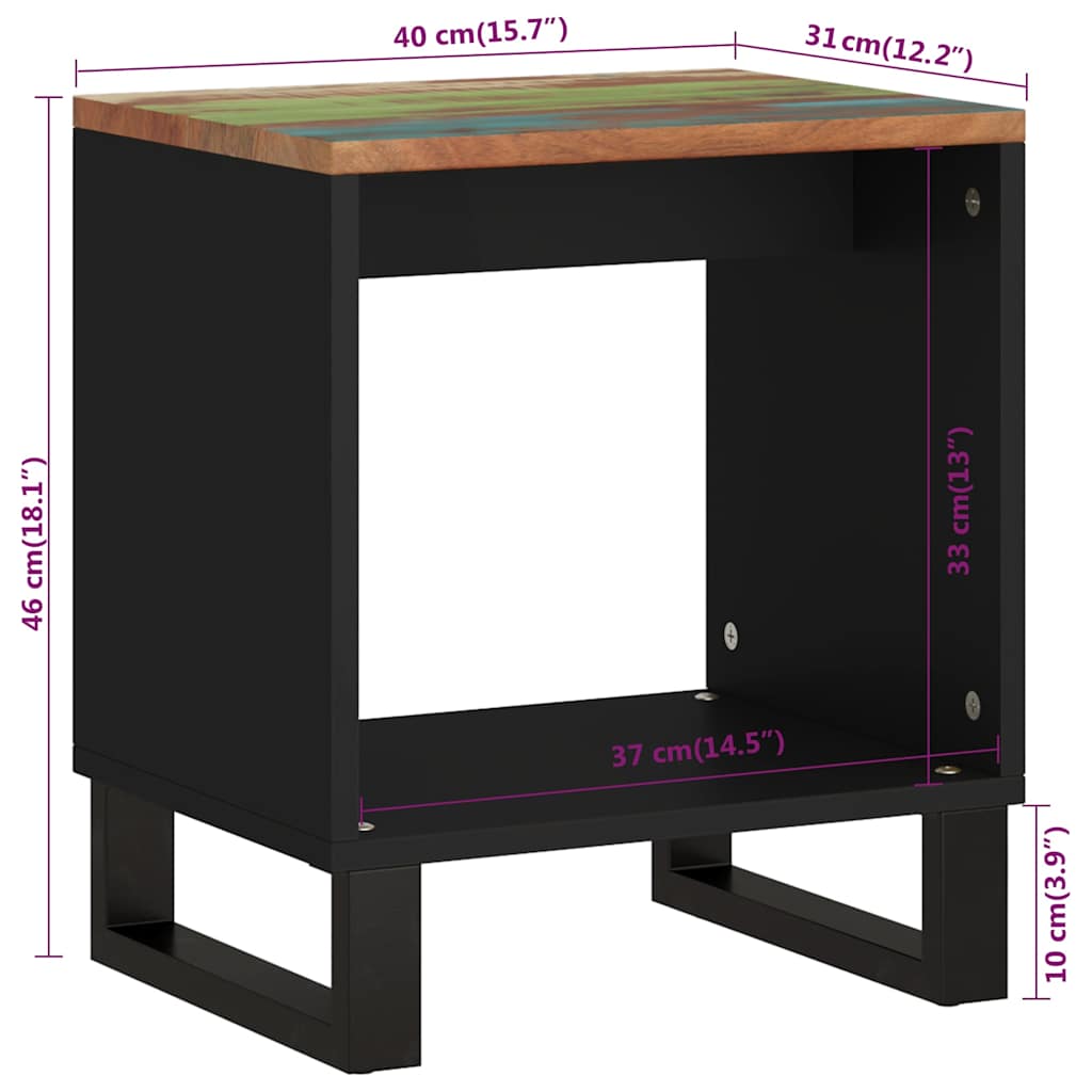 vidaXL Τραπεζάκι Σαλονιού 40x31x46 εκ. Μασίφ Ανακυκλ. & Επεξ. Ξύλο