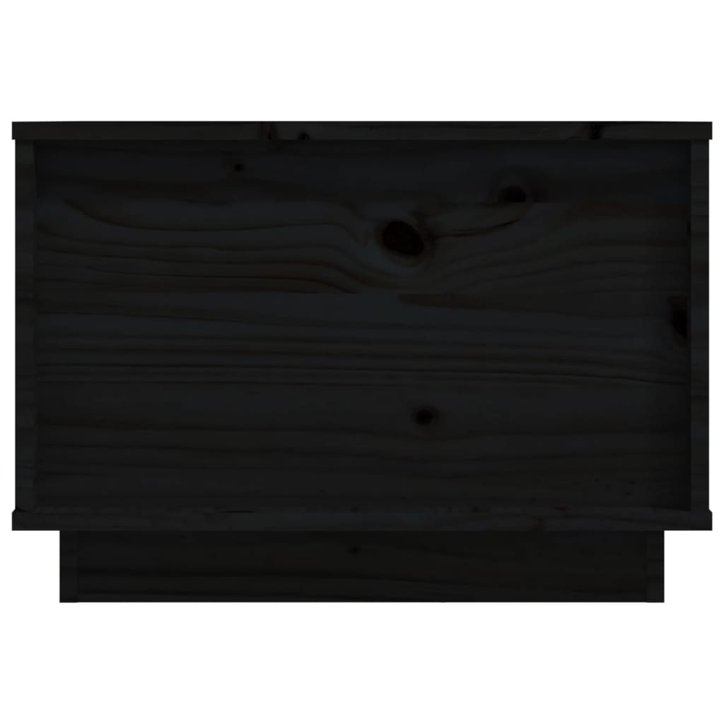 vidaXL Τραπεζάκι Σαλονιού Μαύρο 40x50x35 εκ. από Μασίφ Ξύλο Πεύκου