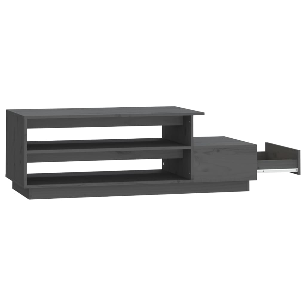 vidaXL Τραπεζάκι Σαλονιού Γκρι 100x50x40,5 εκ. από Μασίφ Ξύλο Πεύκου