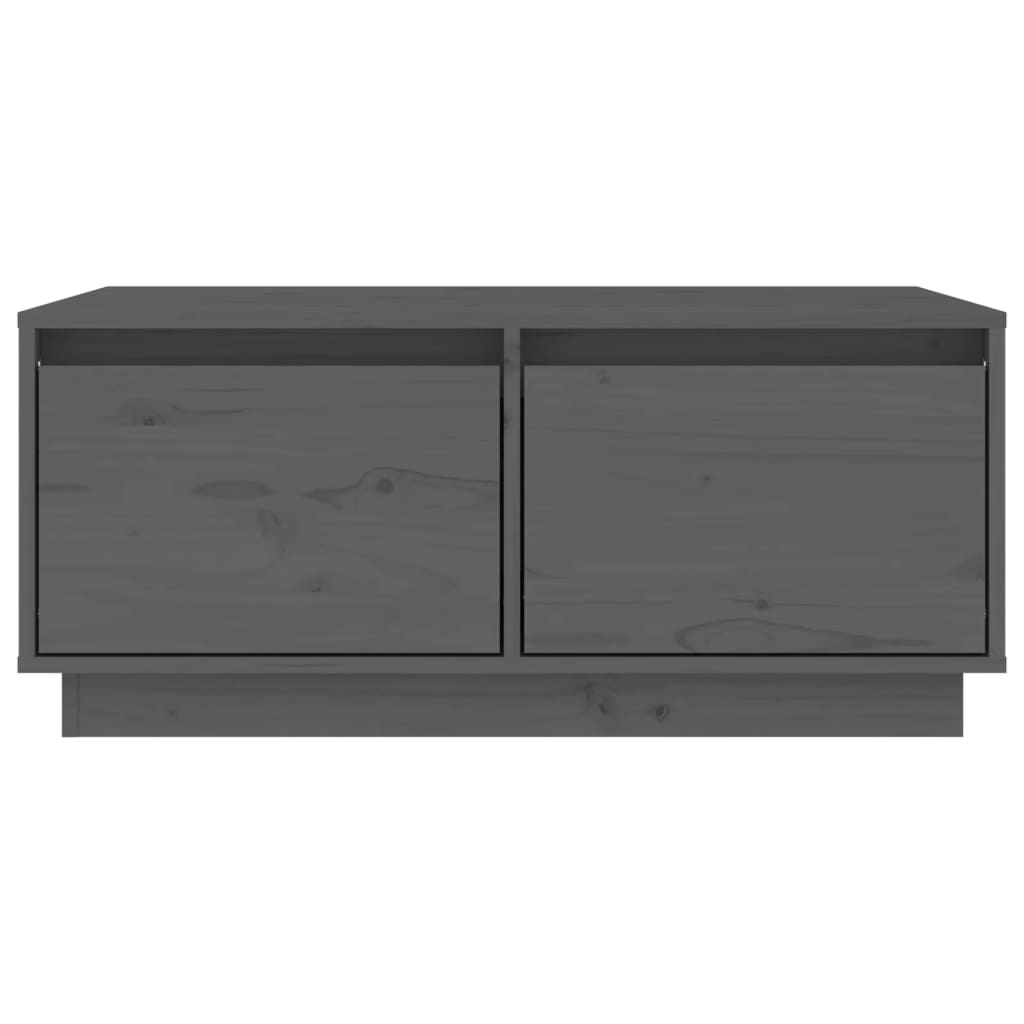 vidaXL Τραπεζάκι Σαλονιού Γκρι 80 x 50 x 35 εκ. από Μασίφ Ξύλο Πεύκου