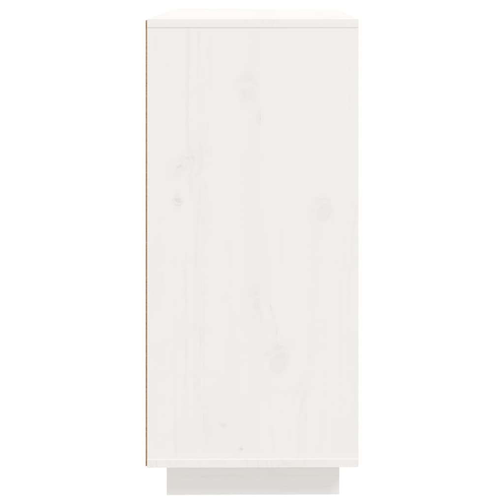 vidaXL Συρταριέρα Λευκή 60x35x80 εκ. από Μασίφ Ξύλο Πεύκου