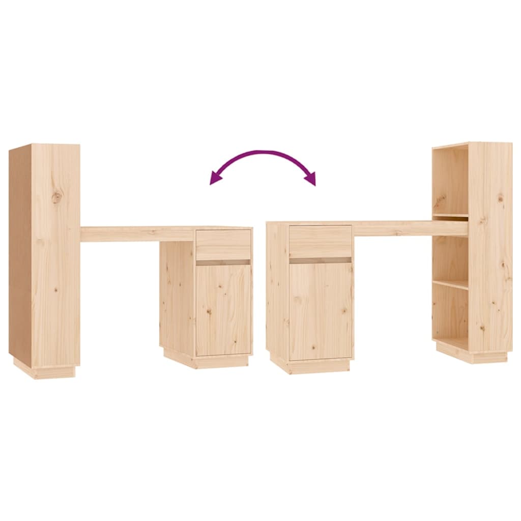 vidaXL Γραφείο 110 x 53 x 117 εκ. από Μασίφ Ξύλο Πεύκου