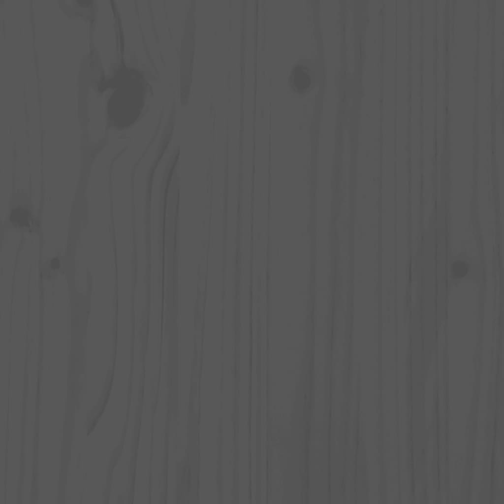vidaXL Ντουλάπι Ψηλό Γκρι 60x40x116,5 εκ. από Μασίφ Ξύλο Πεύκου