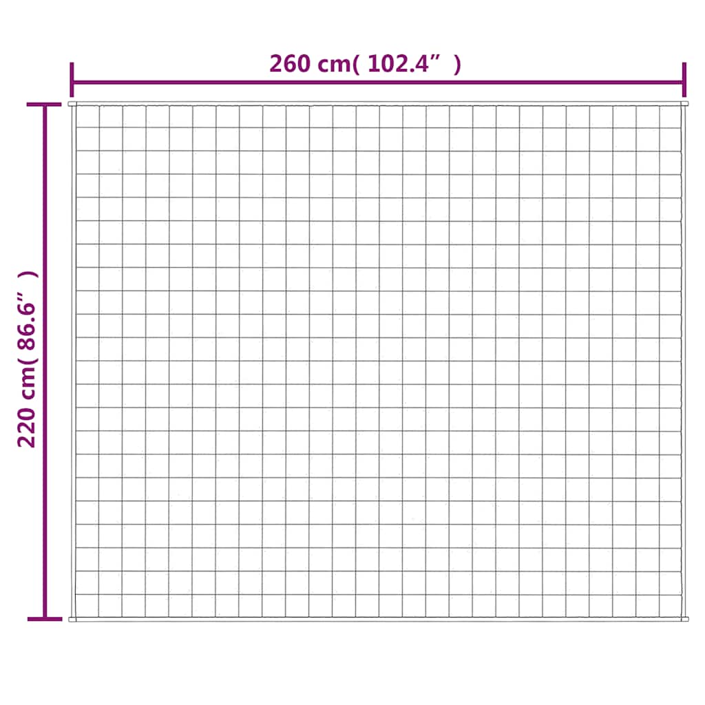 vidaXL Κουβέρτα Βαρύτητας Μπλε 220 x 260 εκ. 11 κ. Υφασμάτινη