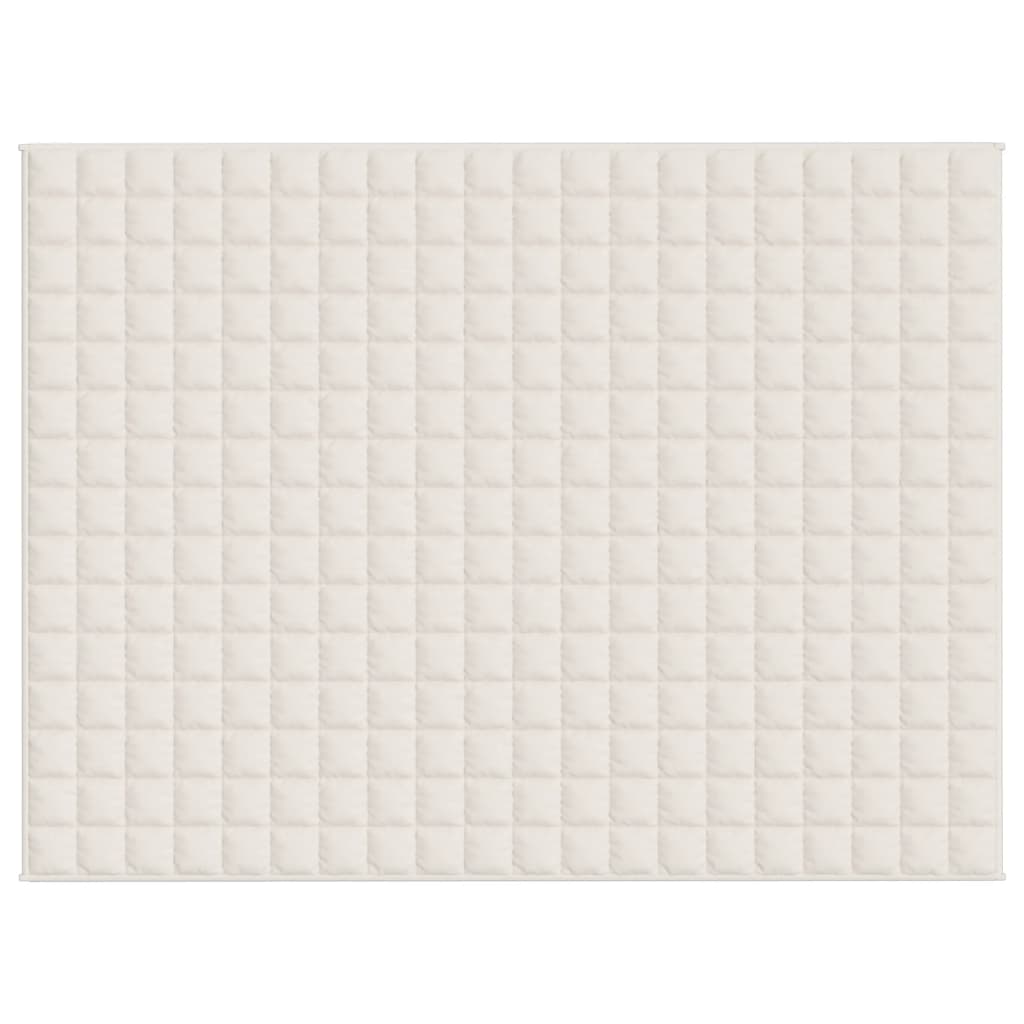 vidaXL Κουβέρτα Βαρύτητας Ανοιχτό Κρεμ 150 x 200 εκ. 7 κ. Υφασμάτινη