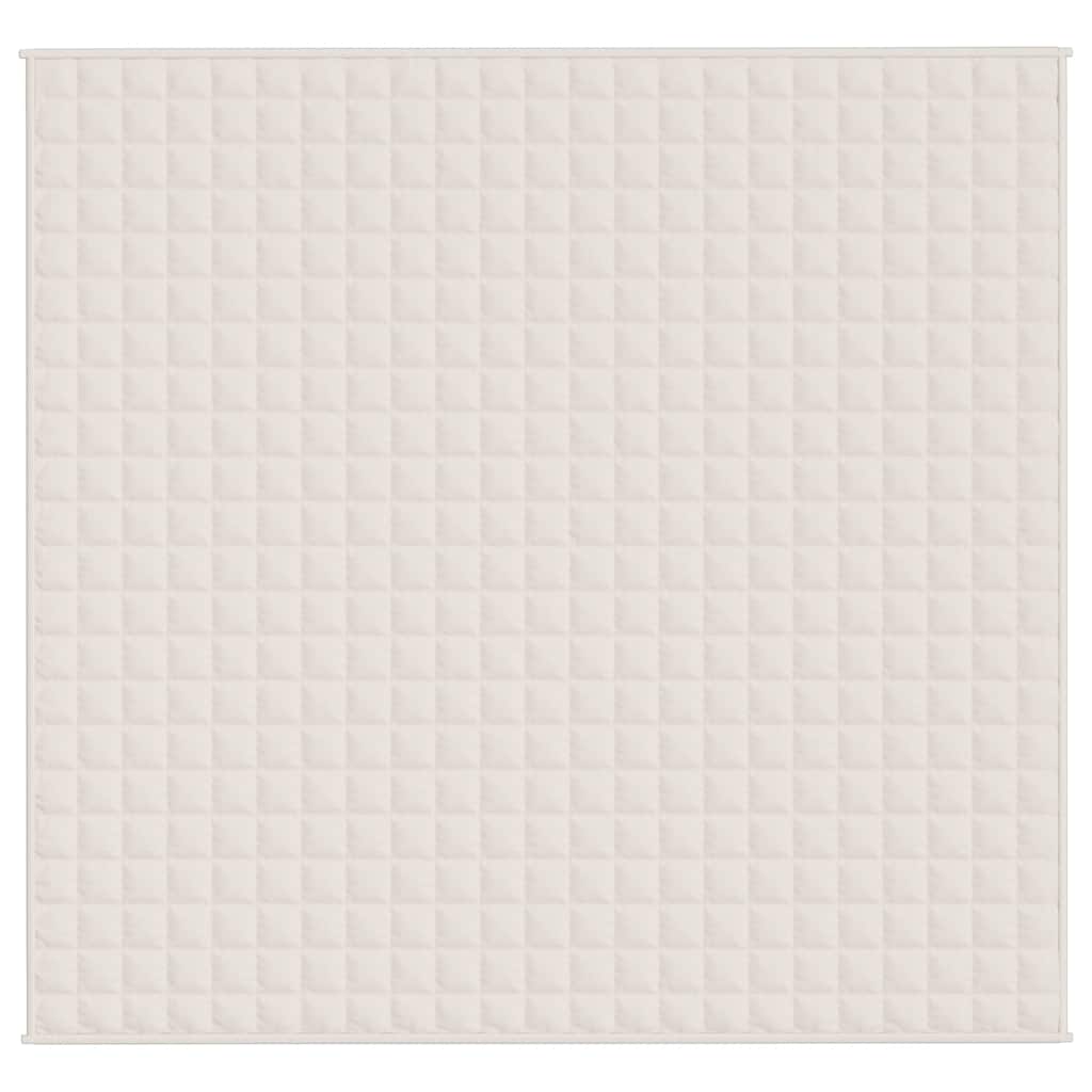 vidaXL Κουβέρτα Βαρύτητας Ανοιχτό Κρεμ 220 x 235 εκ. 15 κ. Υφασμάτινη