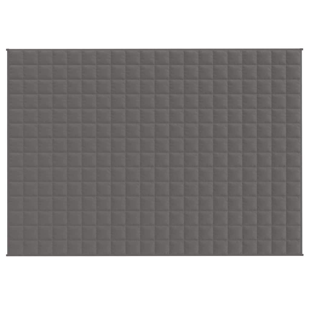 vidaXL Κουβέρτα Βαρύτητας Γκρι 138 x 200 εκ. 10 κ. Υφασμάτινη